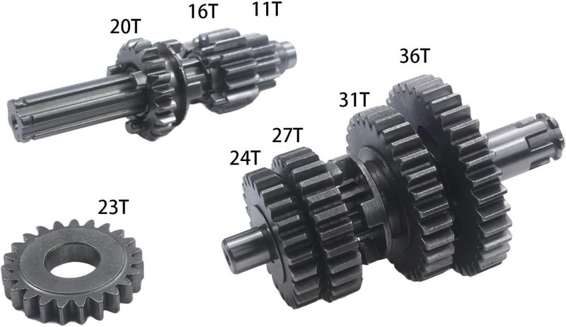Adsspro Motorcycle Transmission Gear Box Main Counter Shaft Parts Replacement For Chinese YX110 YX125 YX 110 125 110cc 125cc Engine Pit Dirt Motor Bike Scooter - Image 2